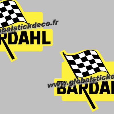 Bardahl logo damler jaune l 113 h 73 mm